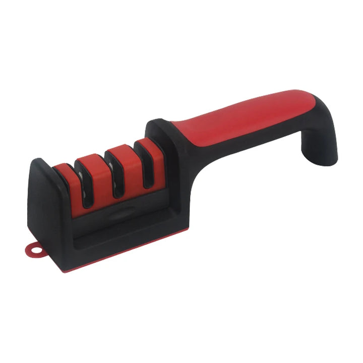 Multifunctional knife and scissor sharpener.