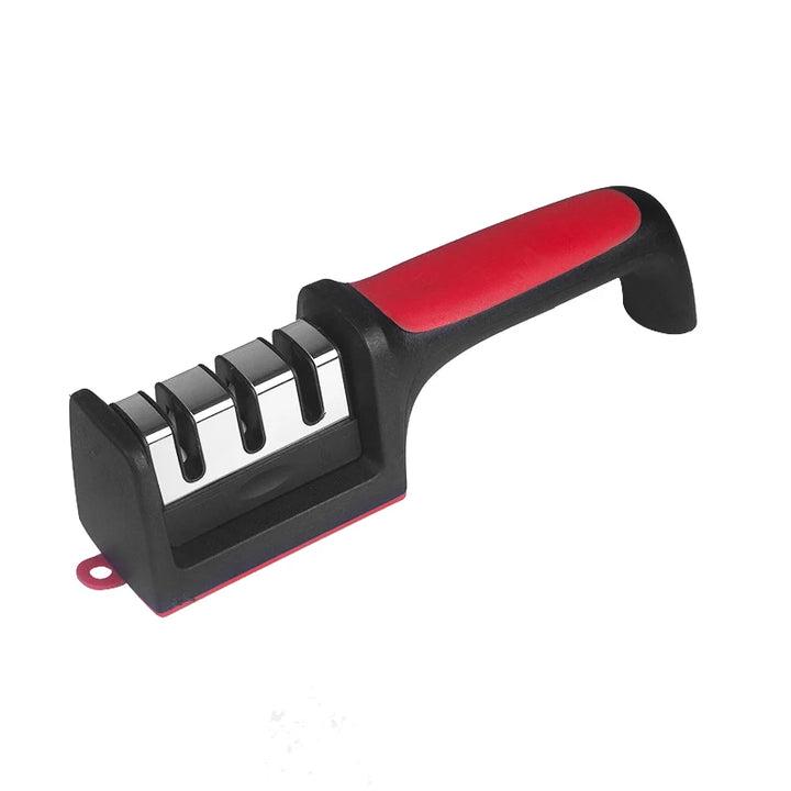 Multifunctional knife and scissor sharpener.