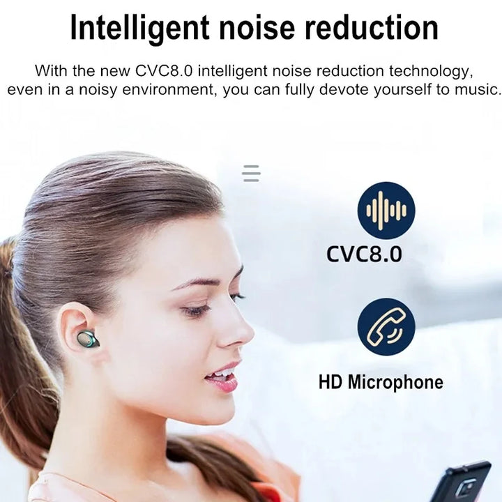 Wireless Bluetooth Earphone TWS LED Display Binaural Waterproof 8.0 Noise Reduction FREE SHIPPING